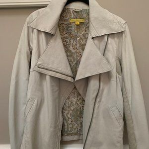 John Carlisle White Leather Jacket